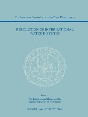 cover image of Resolution of International Water Disputes